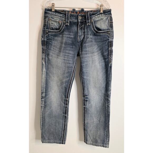 Rock Revival Other - Rock Revival Fonso Straight Jeans Men's 32/28 Detailed Stitching Heavy Hardware